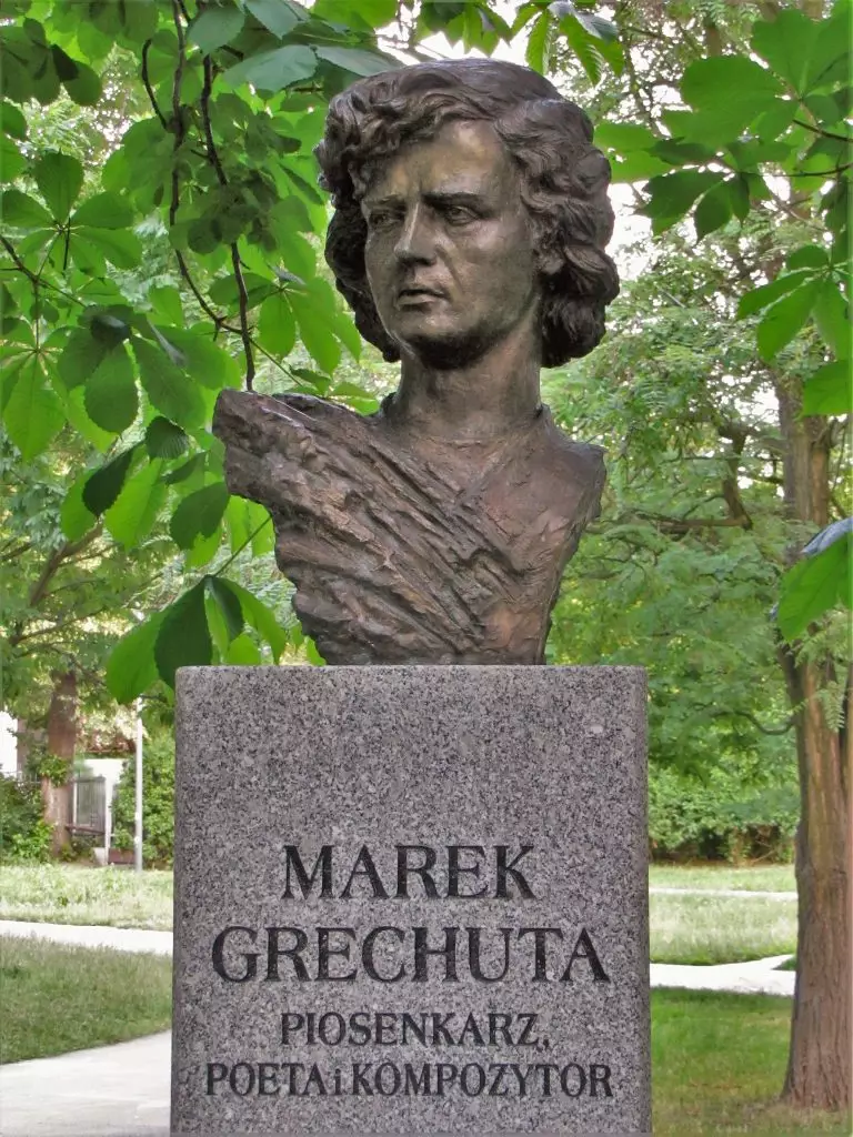 Popiersie Marka Grechuty w Kielcach