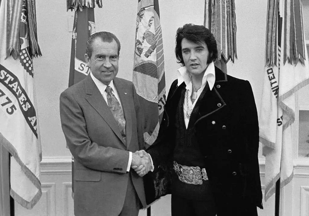 Elvis Presley na spotkaniu z prezydentem USA Nixonem