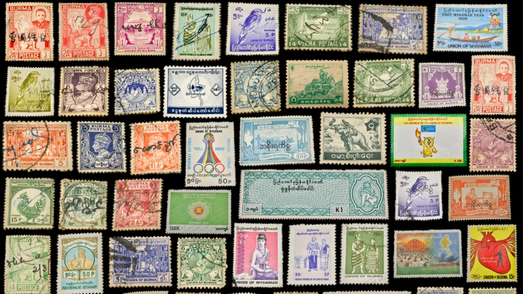 kolekcja znaczków pocztowych