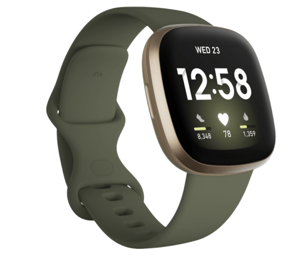 FitBit Versa3 oliwkowy smartwatch dla seniora