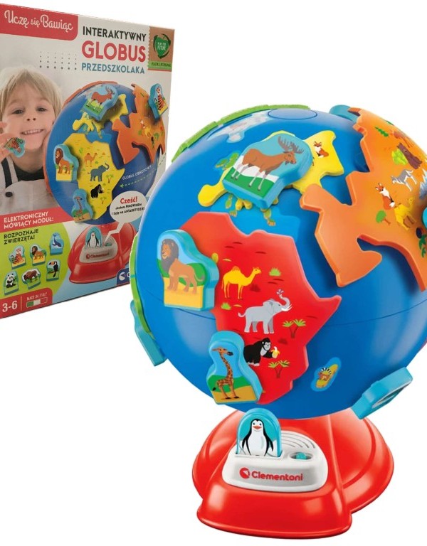 Interaktwny Globus Przedszkolaka kolorowy prezent dla wnuczka
