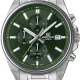 Zegarek Casio Efidice EFV srebrny z zielonym cyferblatem