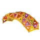 Most zbudowany z klocków magnetycznych Geomag dla wnuczki