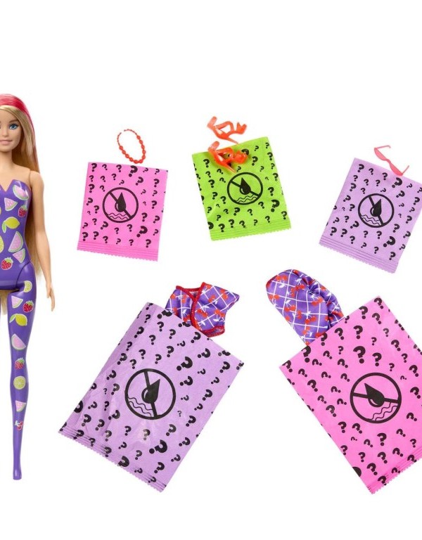 Zestaw Barbie Color Reveal Słodkie Owoce z niespodziankami dla 7-latniej wnuczki