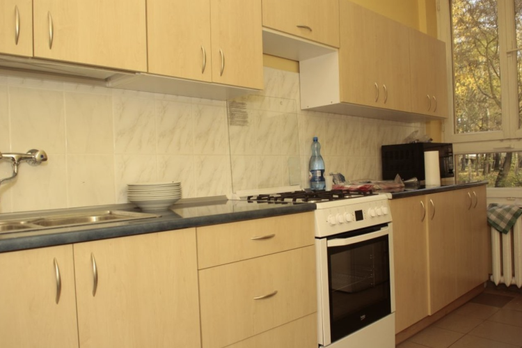 Kuchnia w Dziennym Domu Pobytu Senior - Wigor w Grabowie jest ogólnodostępna i odbywają się w niej zajęcia kulinarne