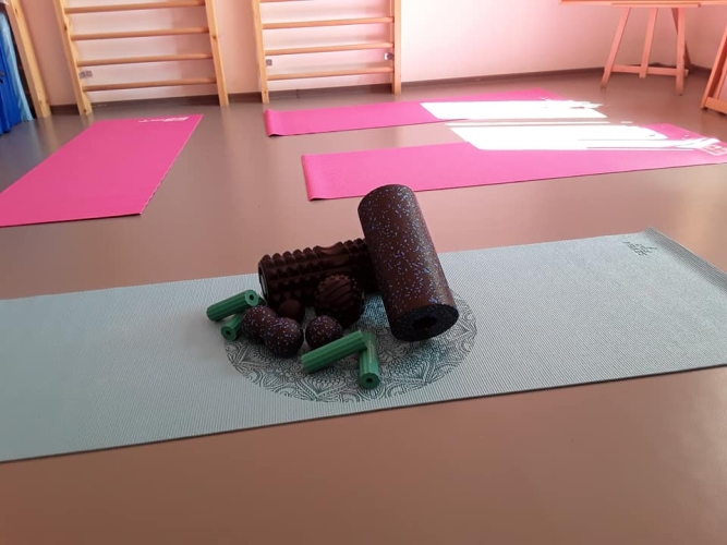 Dzienny Dom SENIOR+ w Olszownicy -  w ośrodku znajduje się sala gimnastyczna wyposażona z sprzęt do ćwiczeń usprawniających